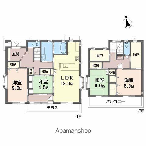 伊予鉄道横河原線 福音寺駅 徒歩8分 2階建 築26年(4LDK)の間取り写真