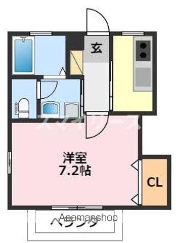 ヒューマンパレス南柏3(1K/3階)の間取り写真