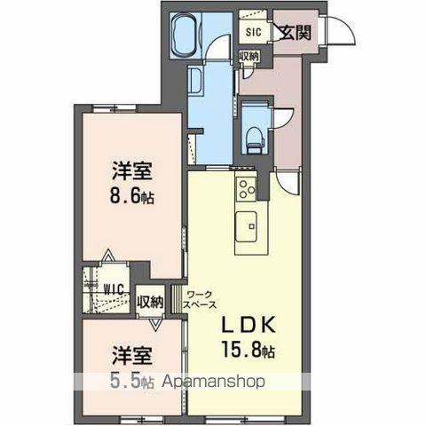 ドラセナテラス(2SLDK/1階)の間取り写真