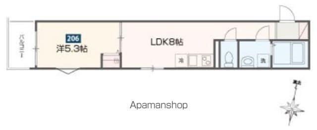 クラブレジデンス東青梅(1LDK/2階)の間取り写真