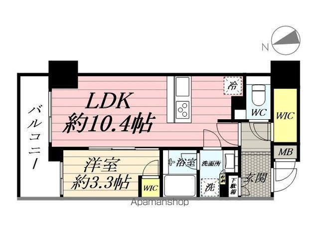 シェフルール鶴見ステーションワン(1LDK/5階)の間取り写真