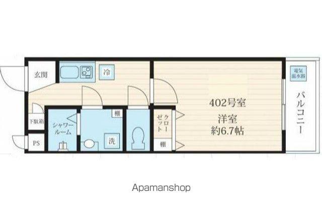 フォセット高砂(1K/4階)の間取り写真