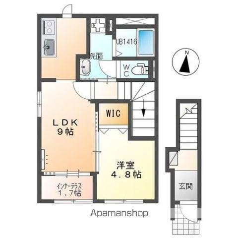 マ・グランⅩ(1LDK/2階)の間取り写真