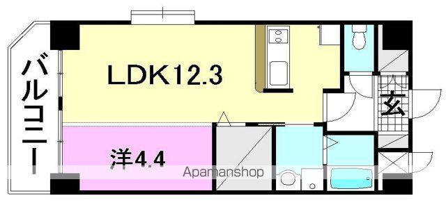 ロイヤルステージ樽味(1LDK/1階)の間取り写真