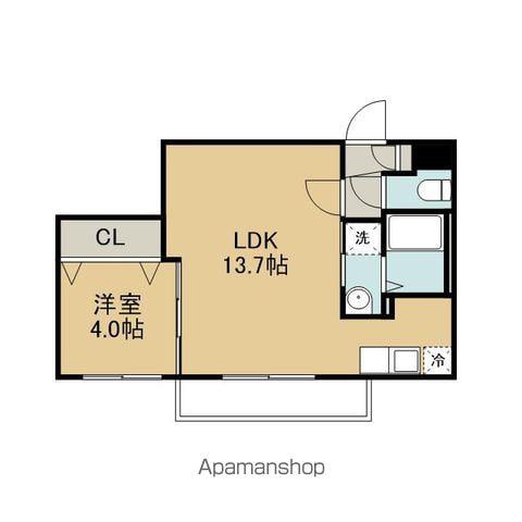 センチュリー北斗Ⅱ(1LDK/4階)の間取り写真