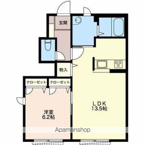 ラ ブランシェB(1LDK/1階)の間取り写真