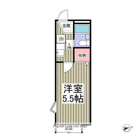 BCASA市川大野RE-BORN(ワンルーム/1階)の間取り写真