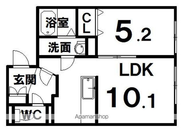 MONREVEⅡ(1LDK/3階)の間取り写真