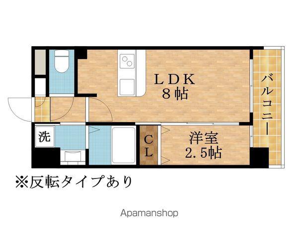 LUXE玉造南(1LDK/6階)の間取り写真