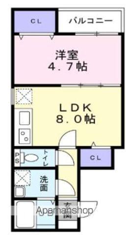 EIJU富士見台駅前(1LDK/1階)の間取り写真