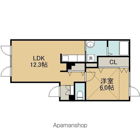 M-MEZON清水(1LDK/2階)の間取り写真