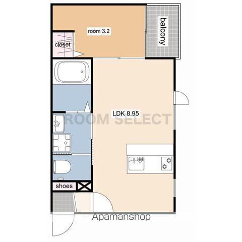 ILL BE清水白壁(1LDK/1階)の間取り写真