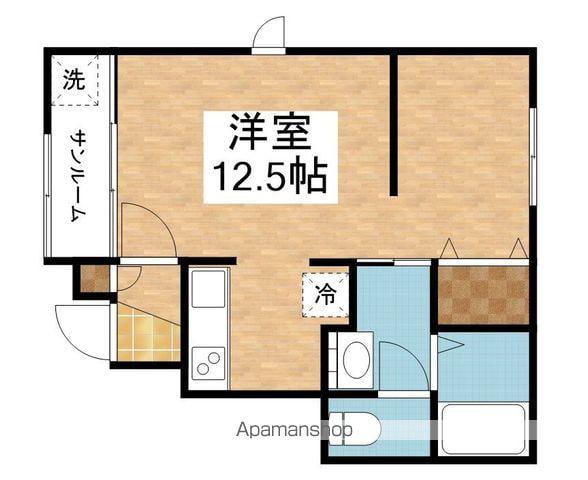 カーサリベルタ Ⅱ(ワンルーム/1階)の間取り写真
