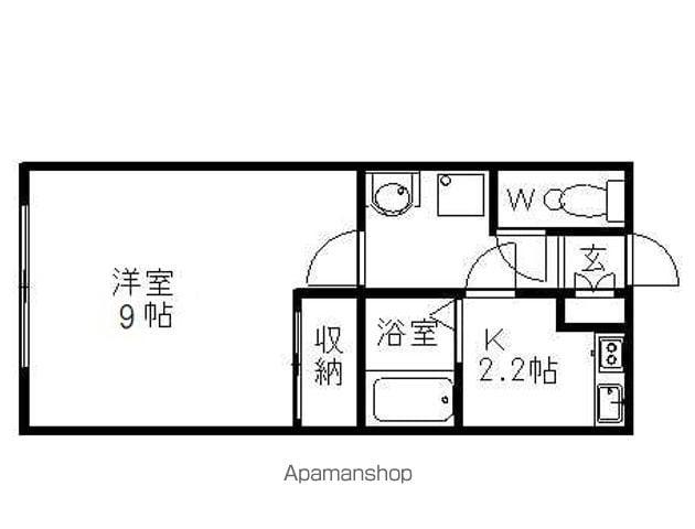 イングスヒルズ(1K/2階)の間取り写真