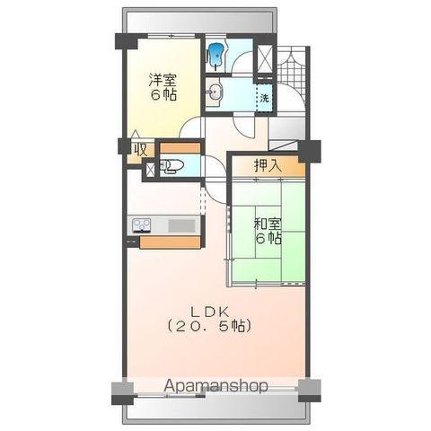 グローリアスヒルズ高蔵寺白山町(2LDK/2階)の間取り写真