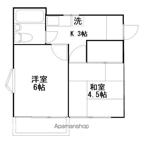 ルミエール(2K/2階)の間取り写真