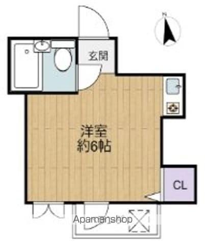 イオボヌール江古田(ワンルーム/2階)の間取り写真