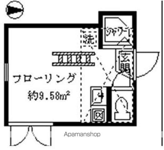 フェリスアマーレ(ワンルーム/2階)の間取り写真