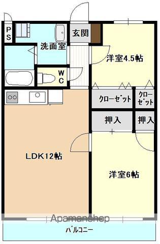 プルミエール(2LDK/2階)の間取り写真