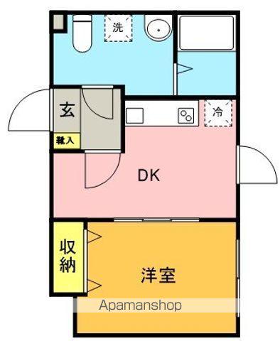 ユーレジデンス下北沢(1DK/2階)の間取り写真