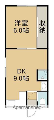 金浜荘6(1DK/1階)の間取り写真
