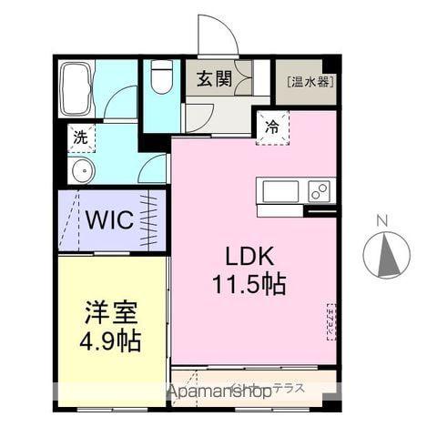 エルセラーン・プリマⅢ(1LDK/1階)の間取り写真