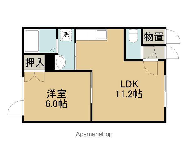 ロイヤルハイム新中野B(1LDK/1階)の間取り写真