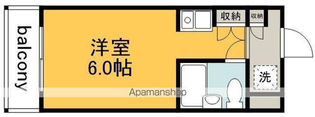 タバコヤビル(ワンルーム/3階)の間取り写真