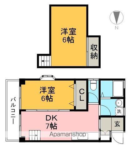 セリバテールノーブルマンション(1DK/3階)の間取り写真