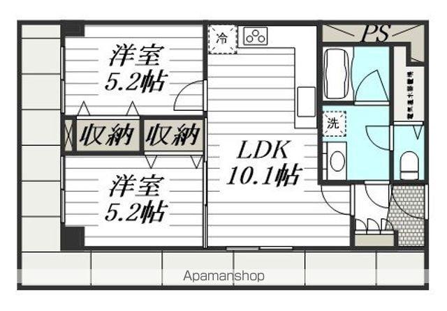 ローズハイツ田町 6階階 間取り