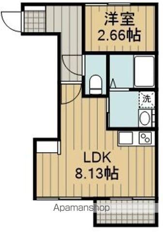 コンフォルタ小作(1LDK/2階)の間取り写真