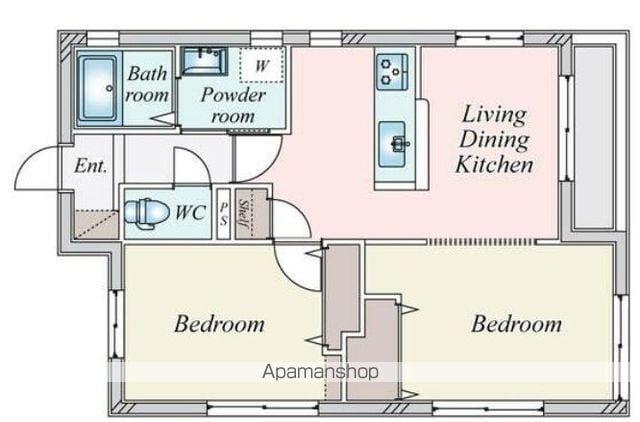 グローブシティ本駒込ANNEX(2LDK/3階)の間取り写真