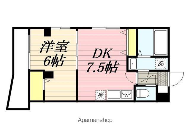 LEVICIA BLDG Ⅱ(1DK/3階)の間取り写真