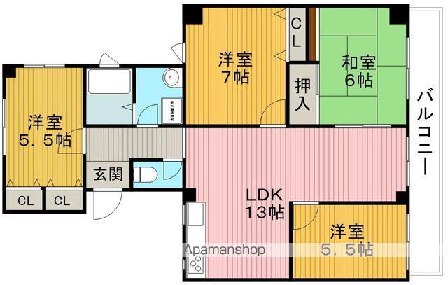 ヴィラ 豊中(4LDK/2階)の間取り写真