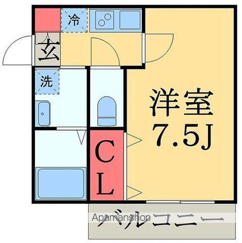 MS.Ⅰ(1K/2階)の間取り写真