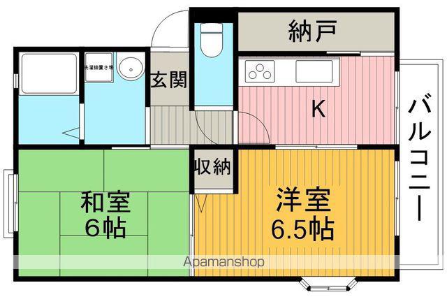 パリス北桜塚(2K/3階)の間取り写真
