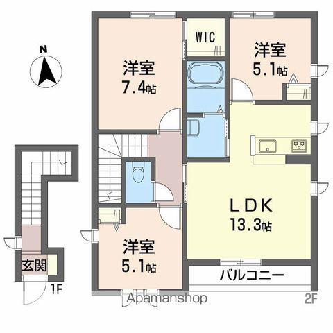 CASABROTE(3LDK/2階)の間取り写真