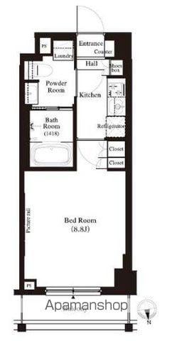 アーバンパーク江古田の森(1K/1階)の間取り写真