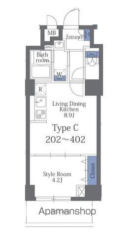 LILYFORT板橋大山(1LDK/2階)の間取り写真