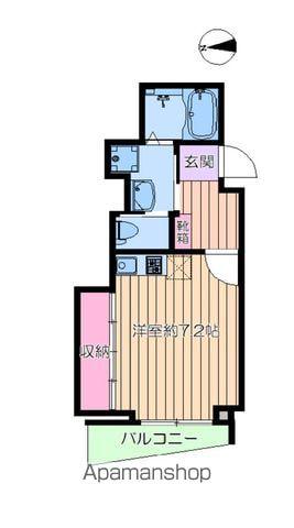 フリューゲル綾瀬(ワンルーム/3階)の間取り写真