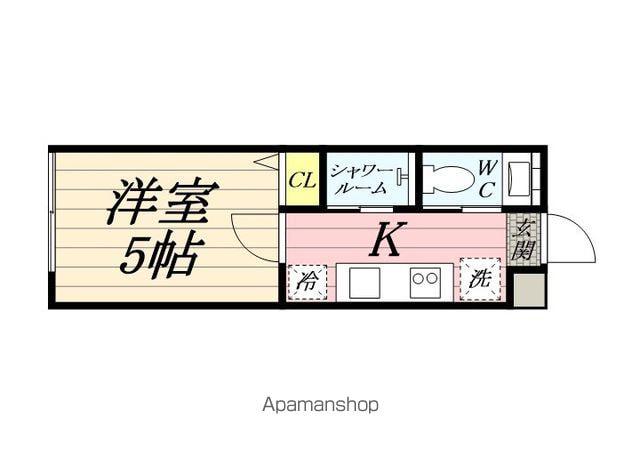 アイビーⅤ(1K/2階)の間取り写真