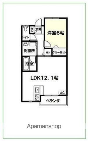 アーバニズム95(1LDK/1階)の間取り写真