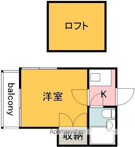 アパートメントハウス雅(1K/2階)の間取り写真