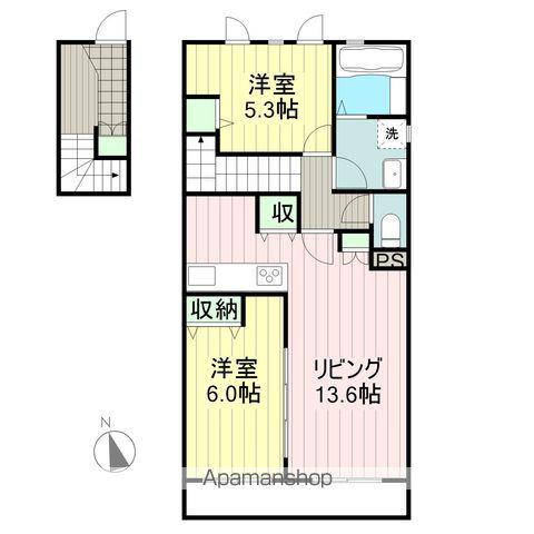 MAJESTIC.K 自由ヶ丘(2LDK/2階)の間取り写真