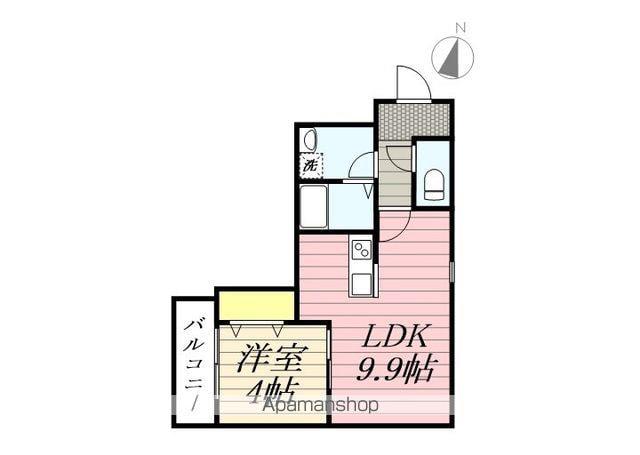 シェリール松ヶ丘(1LDK/3階)の間取り写真
