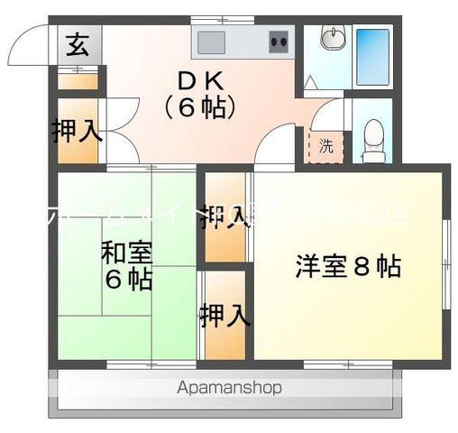 メゾン恋ヶ窪(2DK/2階)の間取り写真