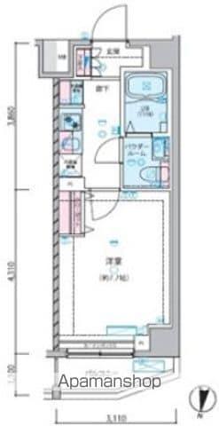 ジェノヴィア練馬春日町スカイガーデン(1K/4階)の間取り写真