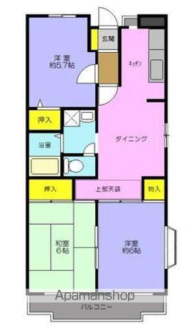 ラークバーレィ(3DK/1階)の間取り写真