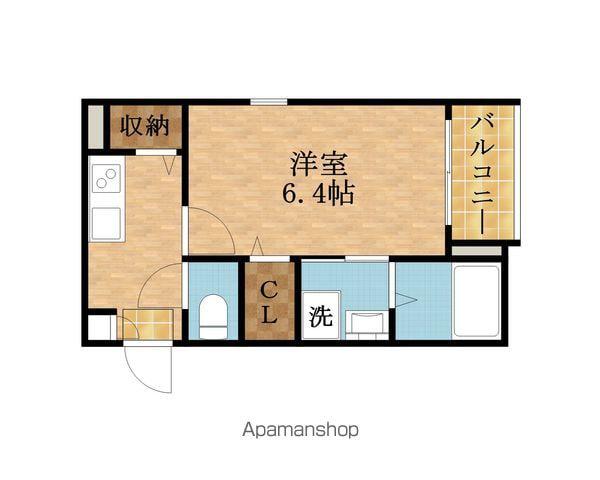 グランディールソレイユ(1K/1階)の間取り写真