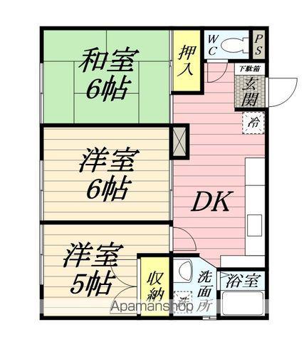 メゾンワタナベ(3DK/3階)の間取り写真